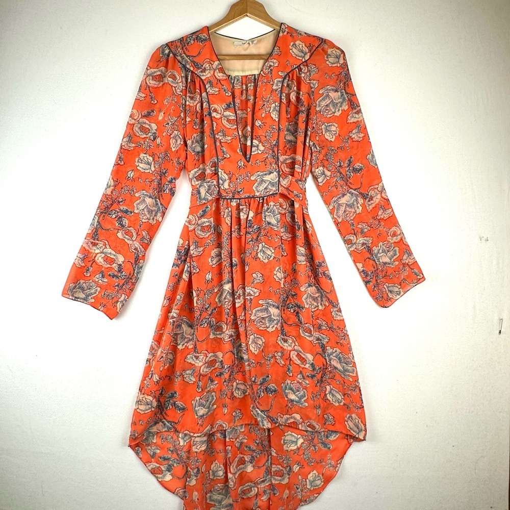 Hazel Floral High Low Hem Dress Fairy Office
